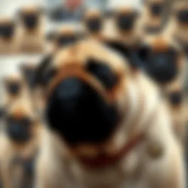 Pugs in Popular Culture A collage of pugs in popular culture, including movies and advertisements