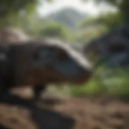 A majestic Komodo dragon in its natural habitat