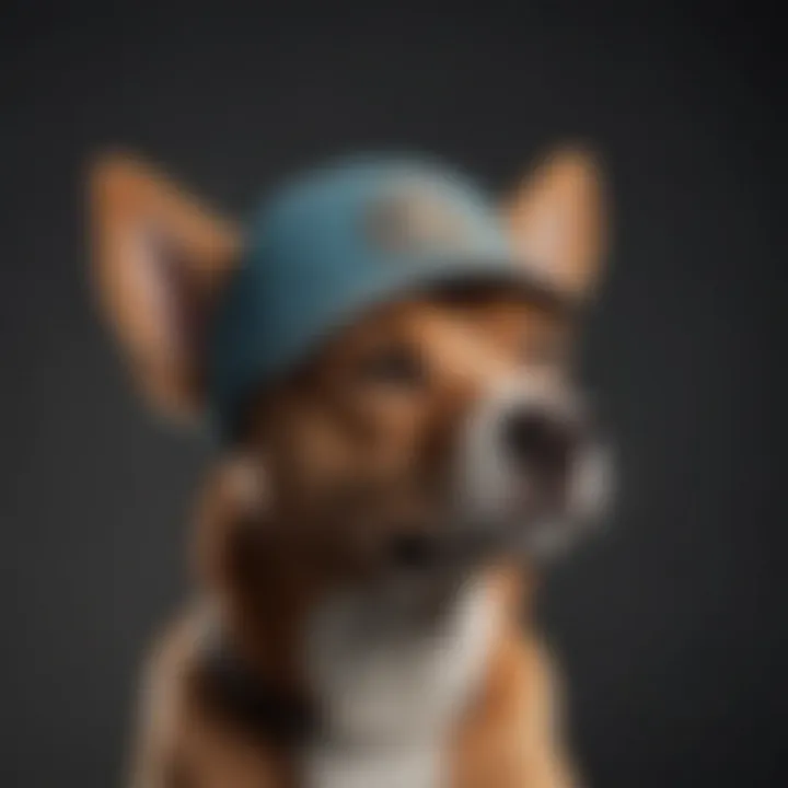 Different materials used in dog hats displayed together