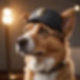 Stylish dog hats for small breeds showcasing various designs