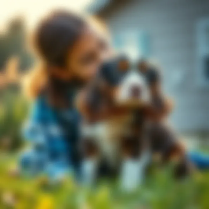 Family Bonding with Cocker Spaniel Cocker Spaniel puppy and family interaction