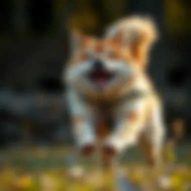 Kishu Ken in Action Kishu Ken in a natural setting showcasing its hunting instincts