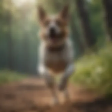 Dog running happily after consuming joint health treat