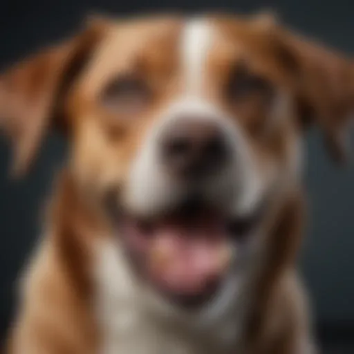 A dog with a concerned expression, showcasing dental health.