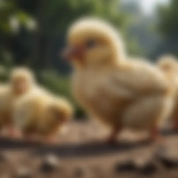 Adorable Pekin Bantam Chicks Exploring Their Surroundings