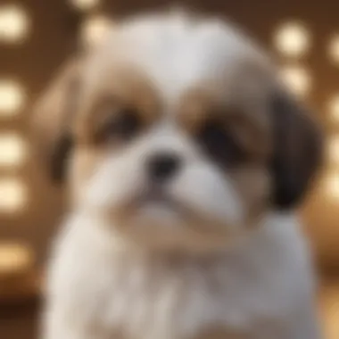 Adorable Shih Tzu puppy with a fluffy coat