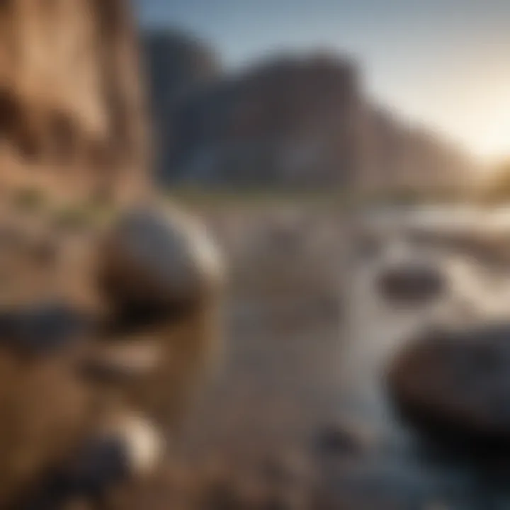 Ancient Rock Formations Shaping River's Path