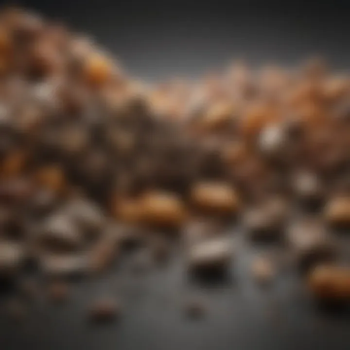 Various animal fecal samples showing differences in pellet poop