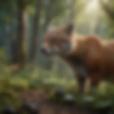 Animals in Their Natural Habitat A serene landscape featuring various animals in their natural habitats, showcasing their uniqueness.