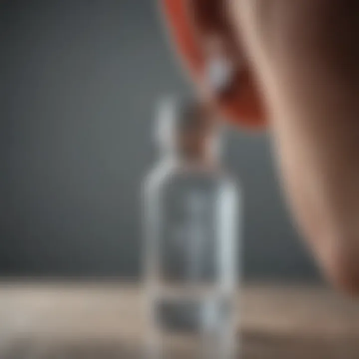 Illustration of Antibiotic Eardrops Bottle with Ear Symbol