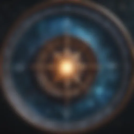 Mystical horoscope wheel symbolizing Aquarius compatibility