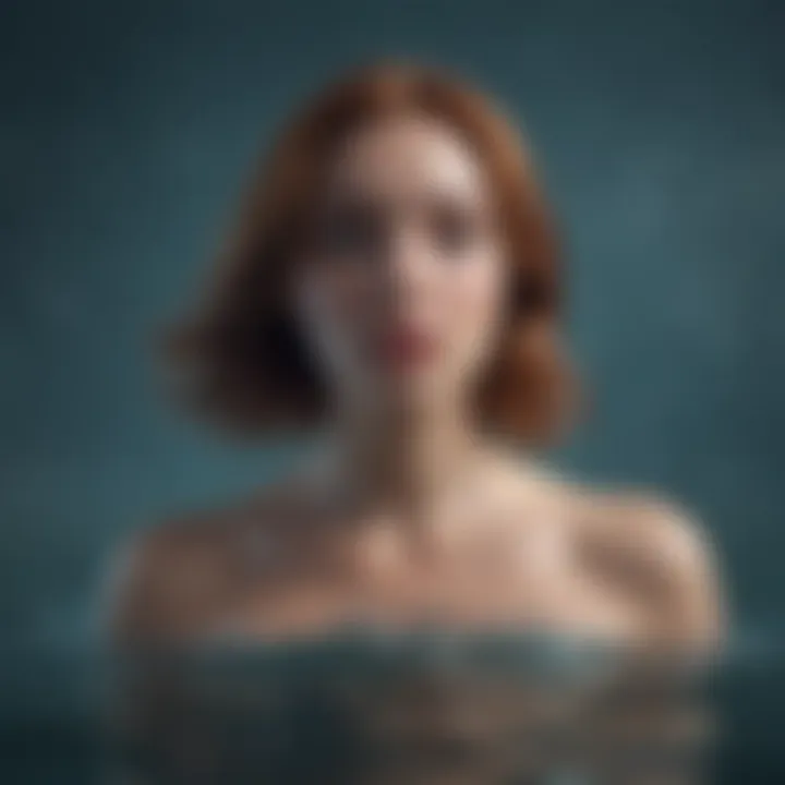 Creative illustration showcasing Aquarius personality traits with compatible signs