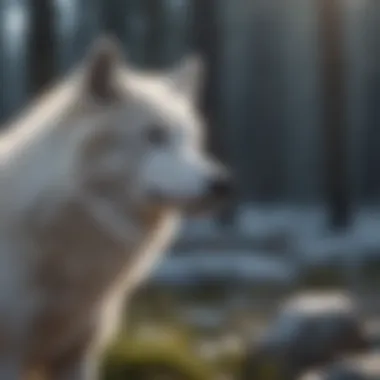 Majestic Arctic Wolf Staring Into Distance