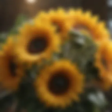 Captivating Beauty of Artificial Sunflower Bouquets Artificial Sunflower Bouquet in Soft Natural Light Setting