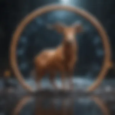 Creative Rendition of January Zodiac Essence Artistic Interpretation of January Zodiac Symbol