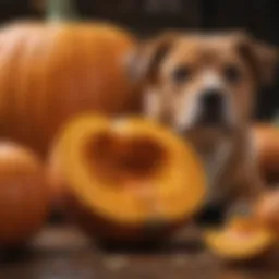 Nutritional breakdown of pumpkin for dogs showcasing essential vitamins and fiber content.
