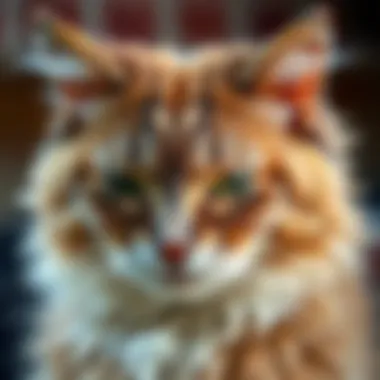 Close-up of cat fur types showcasing grooming needs