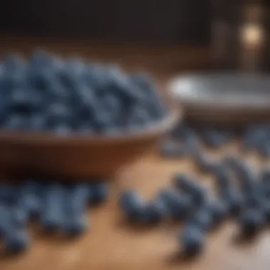 Graphic illustrating benefits and risks of blueberries for dogs
