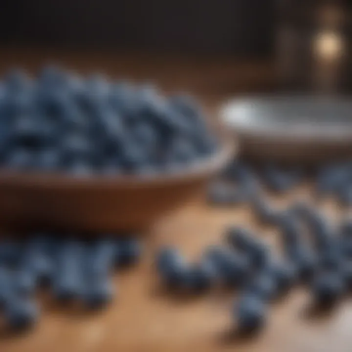 Graphic illustrating benefits and risks of blueberries for dogs