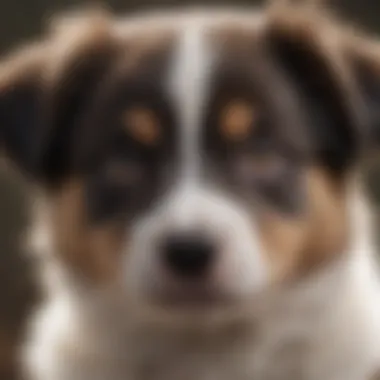 Close-up of Australian Shepherd Puppy's Beautiful Eyes