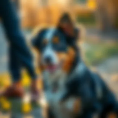 Mastering Skills: Training Australian Shepherds for Therapy Work Australian Shepherd during training session