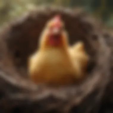 Adorable Bantam Chicken Breed Nesting Bantam Chicken Breed in Nest