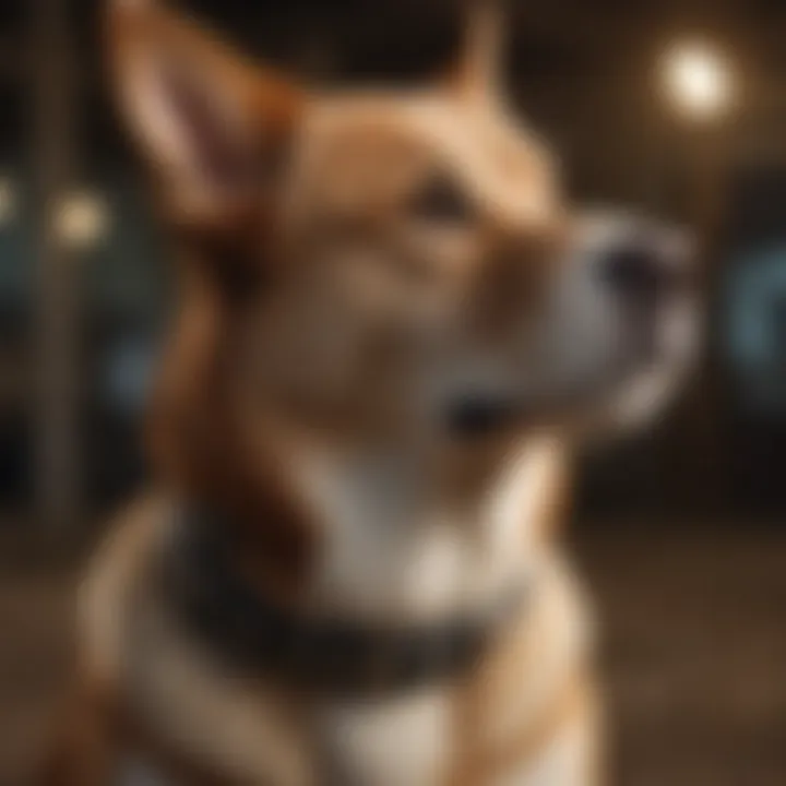 A dog responding positively to training with a Barkmute collar.