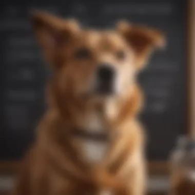 Popular Names for Female Dogs A serene environment featuring a list of popular female dog names written on a chalkboard