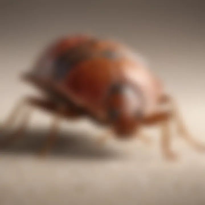 Illustration showing the anatomy of a bed bug