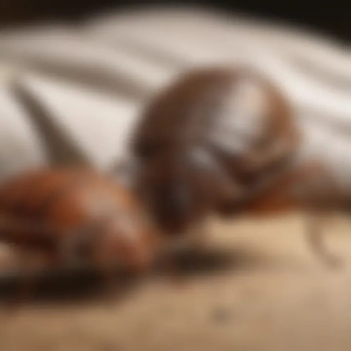 Illustration of bed bug size comparison to common household objects