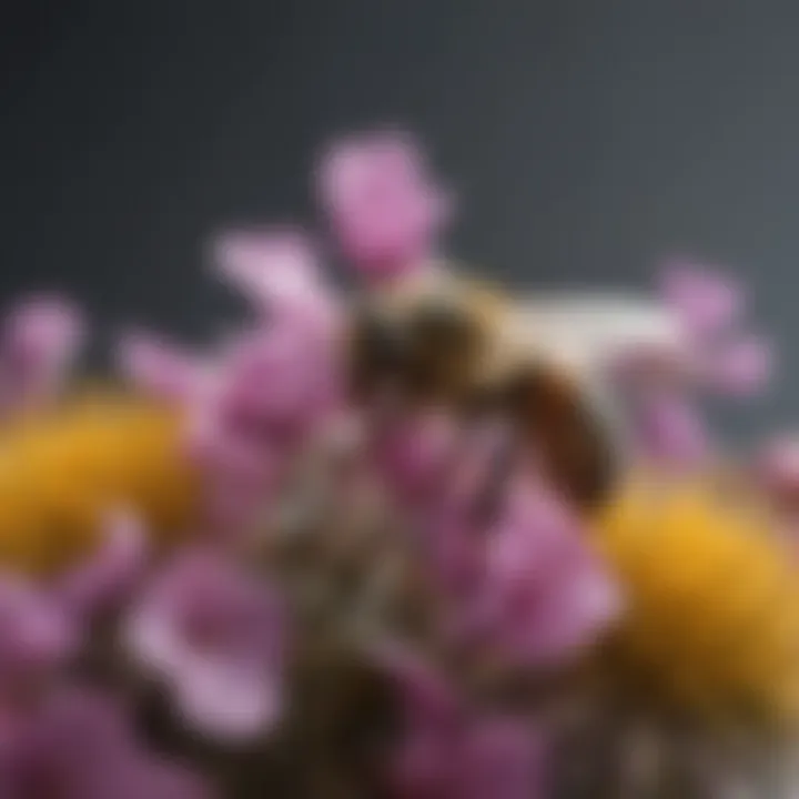 Symbiotic relationship between bees and flowers