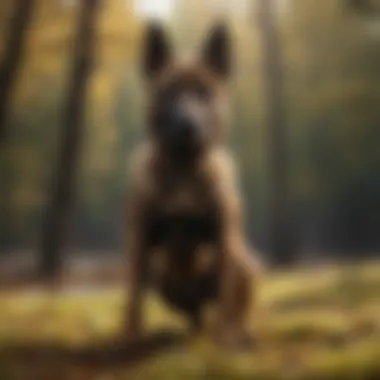 Majestic Belgian Malinois standing proudly