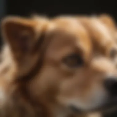 A close-up of a dog’s coat, showcasing the effects of fish oil