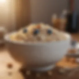 A bowl of wholesome oatmeal ready for canine consumption