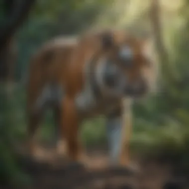 Bengal Tiger Prowling Through the Jungle