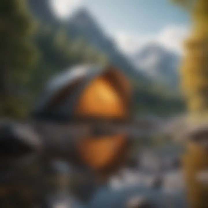 Majestic mountain views at a camping site