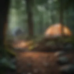 Serene forest campsite in West Virginia