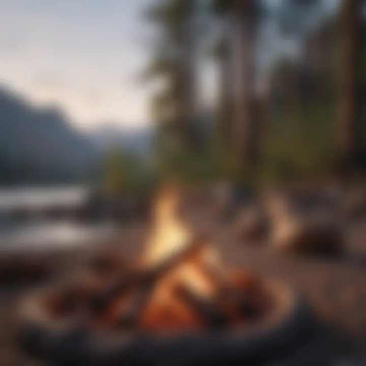 Campfire at Lakeside Campground