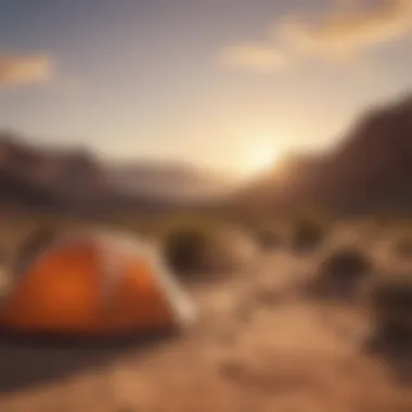 Sunset over Desert Campsite