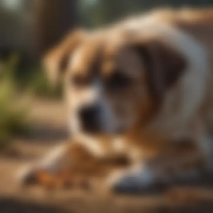 Natural remedies displayed for flea and tick prevention in dogs with sensitive skin