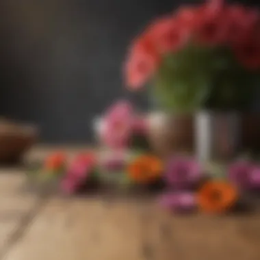 Close-up of diverse flower seeds on a wooden table