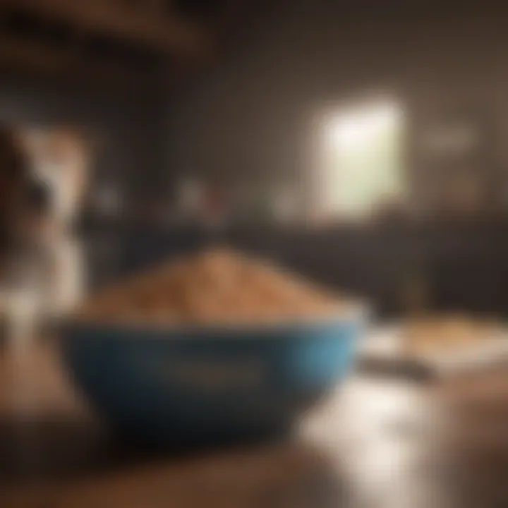 Senior dog food bowl with customized meal