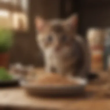 Diverse Kitten Food Options A variety of high-quality kitten food brands displayed on a wooden table, emphasizing nutritional value.