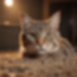 Natural cat litter options in a serene environment
