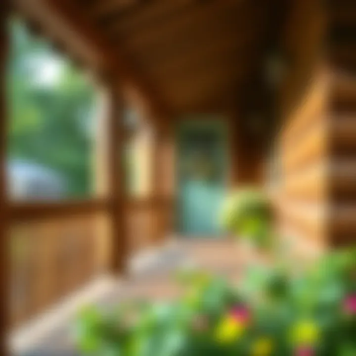 Well-maintained wooden porch without any damage