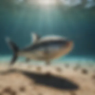 Black Tip Fish Playing in Sunlight