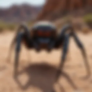 Surviving the Arid Terrain Black Widow Spider in Arizona Desert