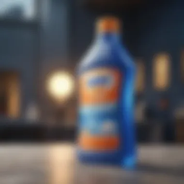 Blue Dawn Detergent for Flea Control Close-up of Blue Dawn detergent bottle