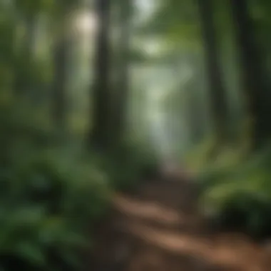 Lush Greenery of Blue Ridge Mountain Forest