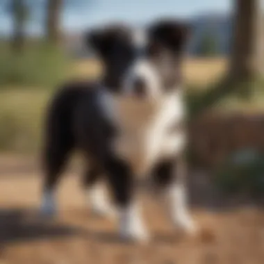 Border Collie Female Puppy Engaging in Training Session